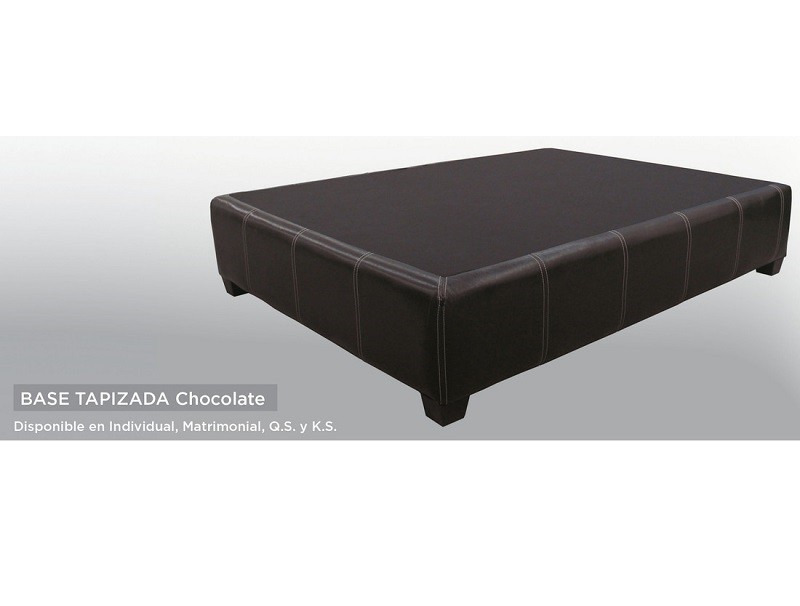 Base Tapizada Queen Size - Chocolate - Kessa. image number null