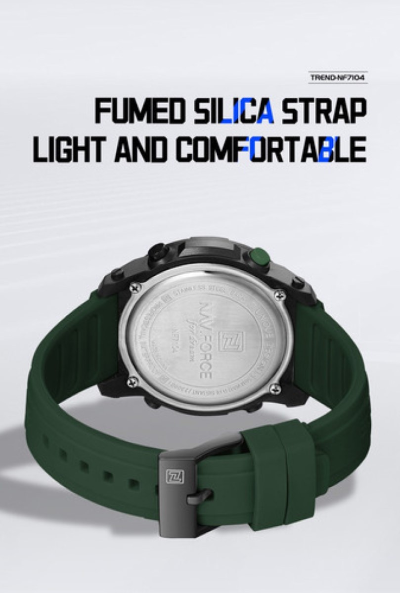Relojes Deportivos Digitales Naviforce Para Hombre Y Mujer verde oscuro image number null