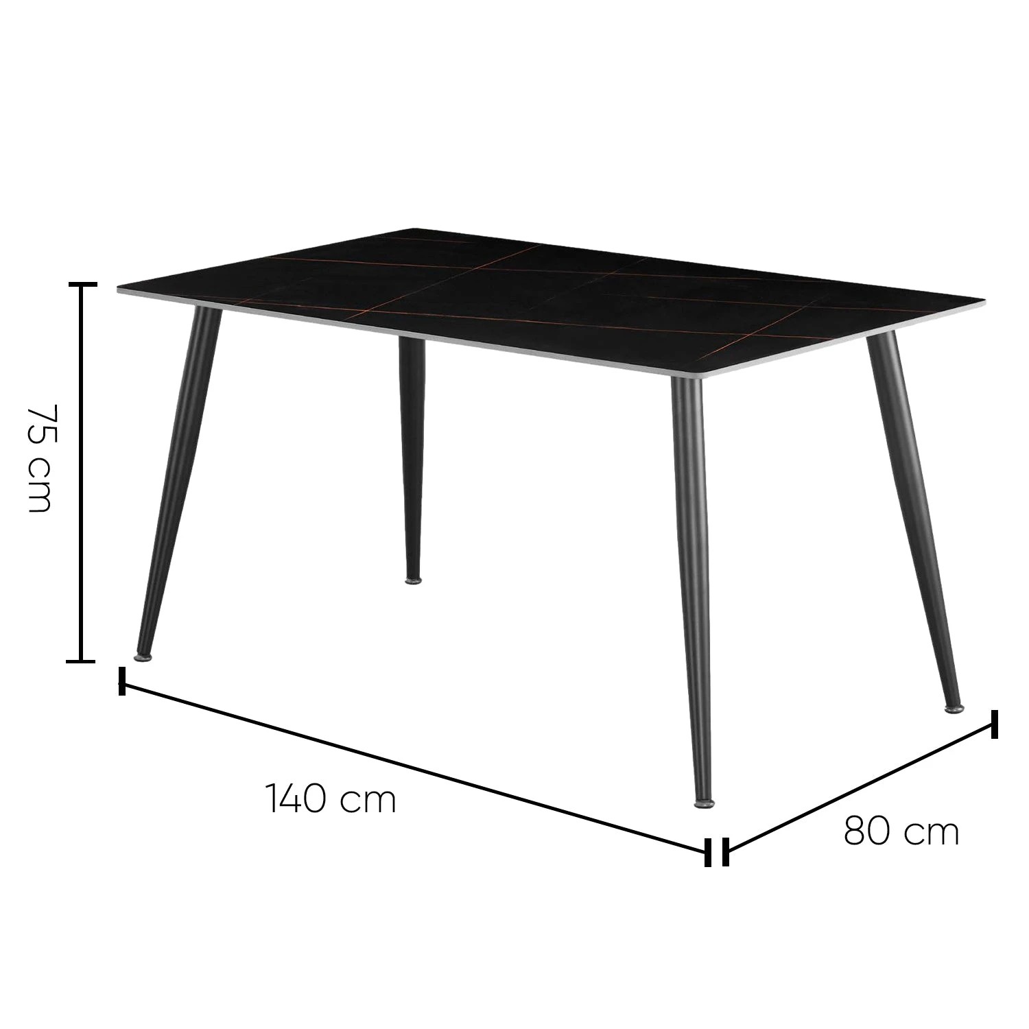 Mesa de Comedor Rida Negro Kessa image number null