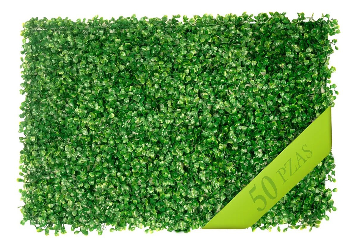 Muro Verde Follaje Artificial Sint&eacute;tico Pared 60x40cm 50 Pzs image number null