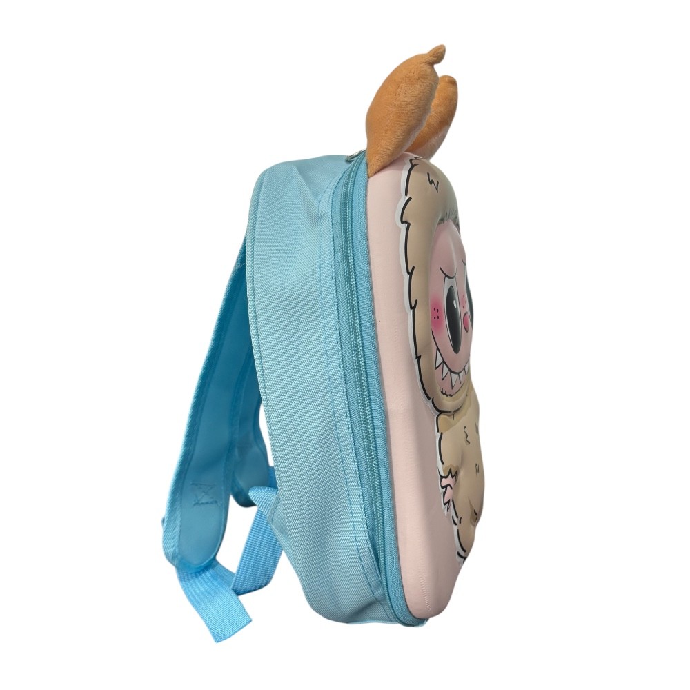 Mochila escolar infantil color azul con beige de Labubu image number null
