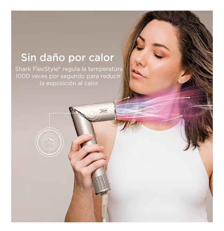 Multiestilizador profesional con 4 funciones y 5 accesorios peinado y secado image number null