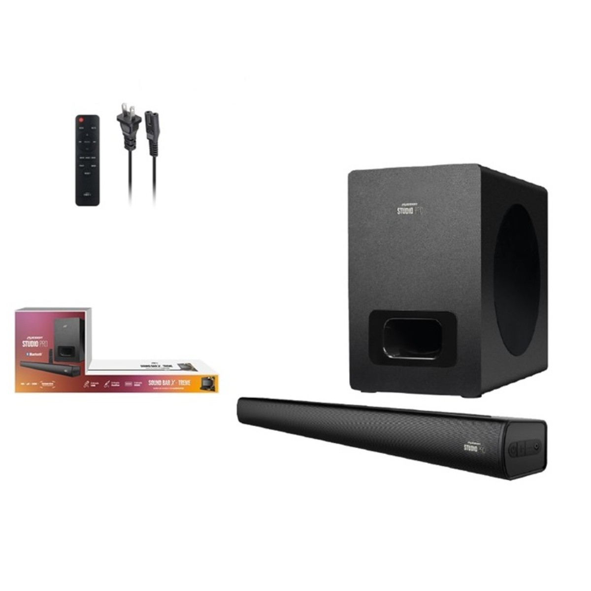 Barra de Sonido C/Subwoofer Fussion SBAR-0005 30W Negro ENDY9 image number null