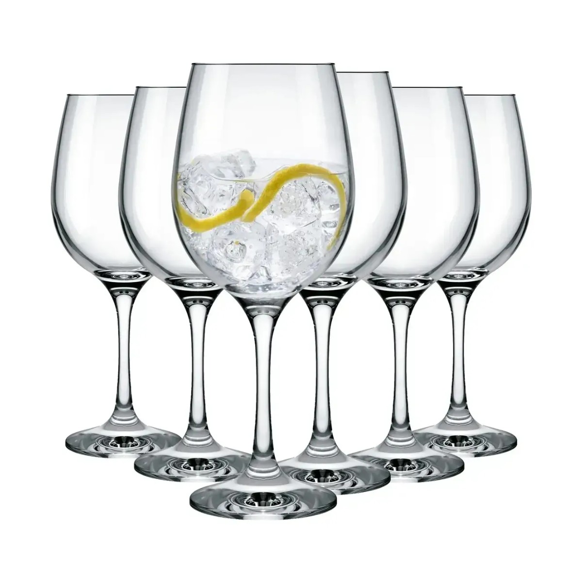 Copas Agua Vino Vidrio Cop&oacute;n 490 Ml 6 Piezas Color Agua image number null
