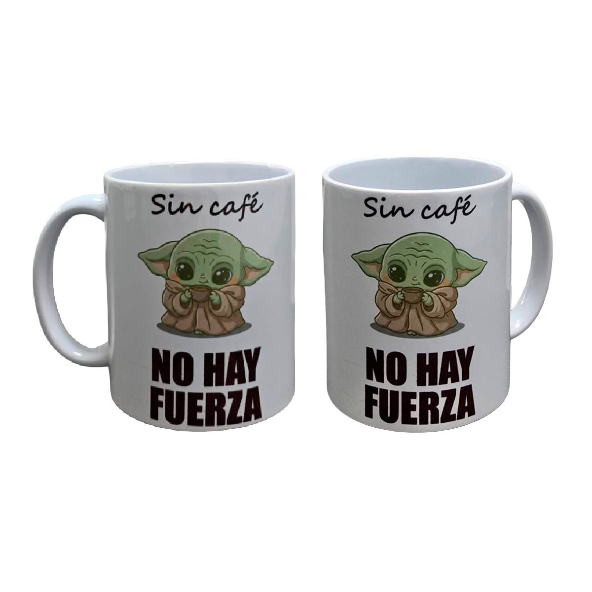 Set de 2 tazas color blanco, Sin caf&eacute; no hay fuerza image number null