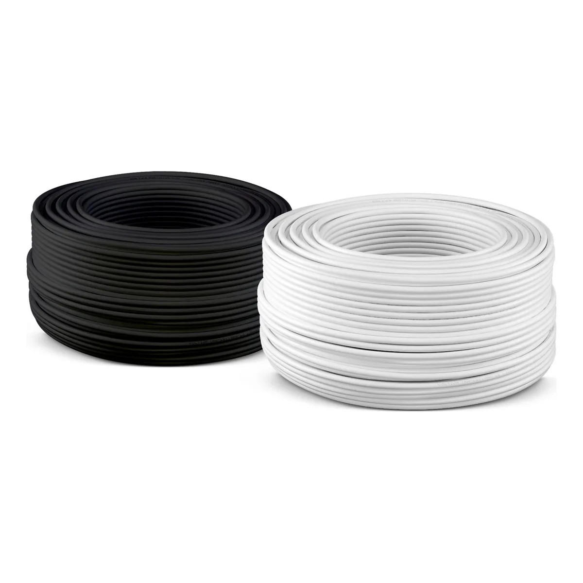 Kit 2 Cable Negro Y Rojo Unipolar 100 m Cal. 12 Cubierta Negro Y Blanco image number null