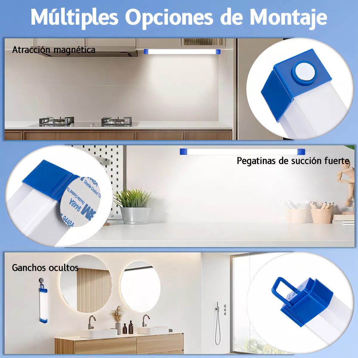 4pcs de 80W Lampara Barra Recargable y Port&aacute;til de Emergencia image number null
