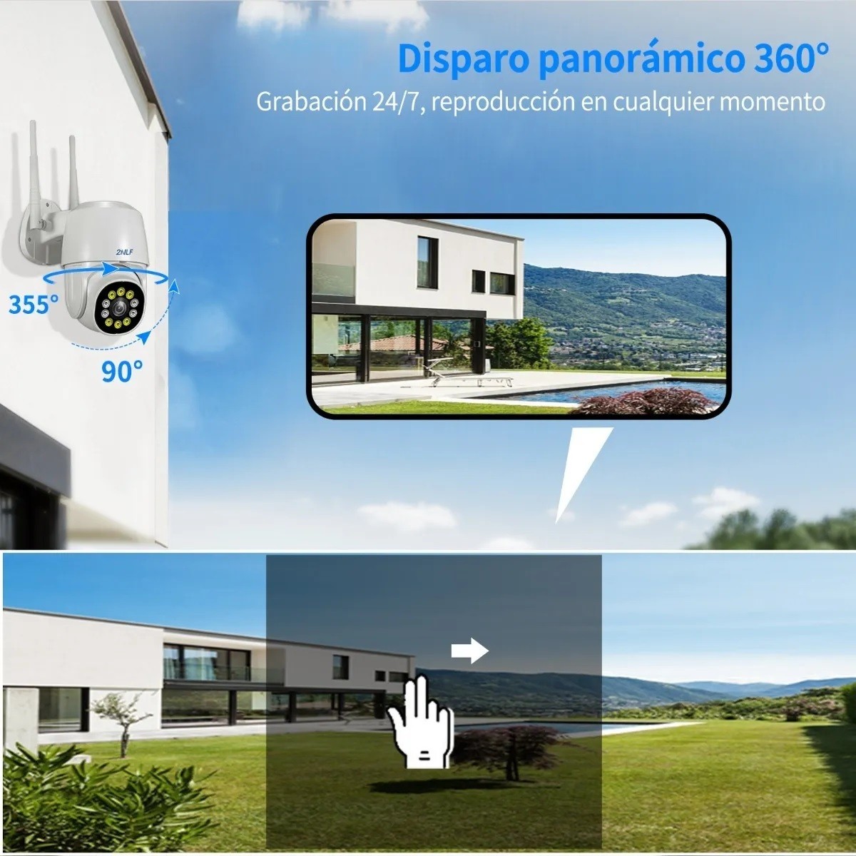 C&aacute;mara De Seguridad Wifi Hd 1080p C/con Alarma Ip image number null