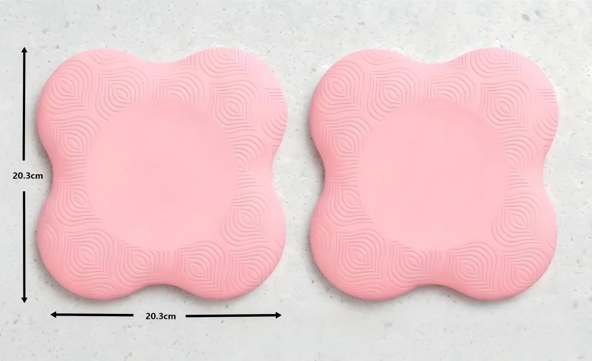 Rodillera De Yoga Almohadilla De Apoyo Plana Engrosada Rosa 2 Piezas Talla L image number null