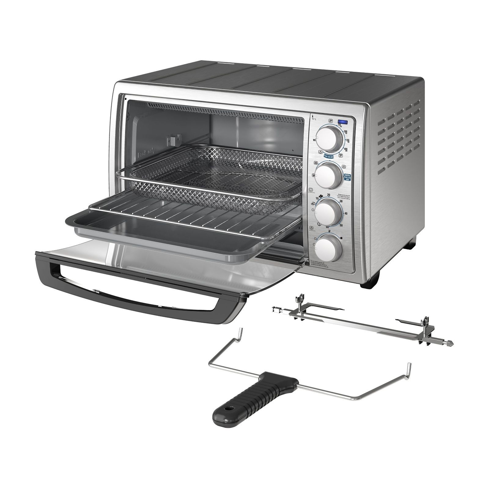 Horno El&eacute;ctrico con Freidora de Aire Black+Decker 22 Litros Gris TO4315SS-LA image number null