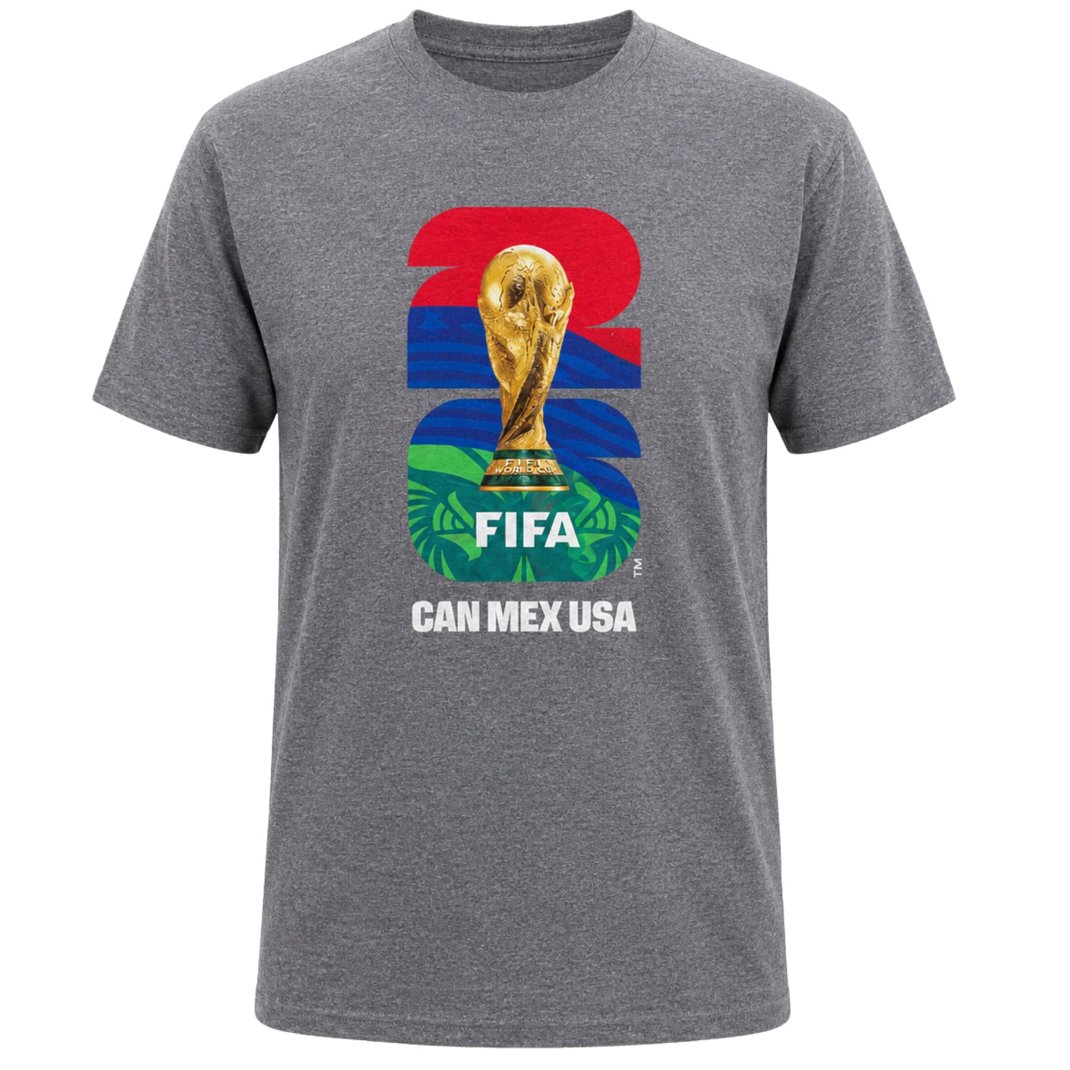 Playera Unisex FIFA World Cup Talla Extra Grande Color Gris Oscuro image number null