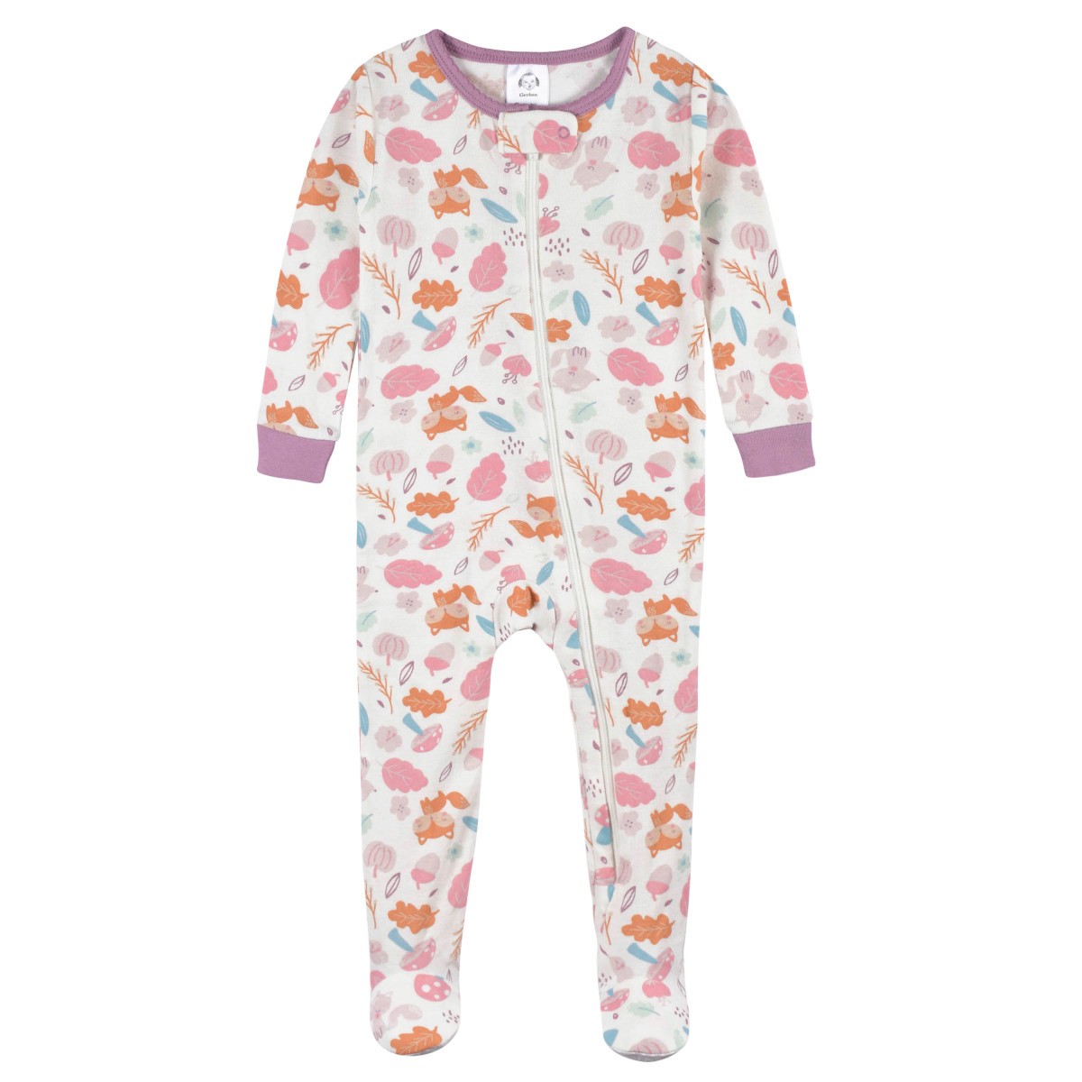 Mameluco Gerber Pack 2 Algod&oacute;n Rosa Pies Beb&eacute; Dormir image number null