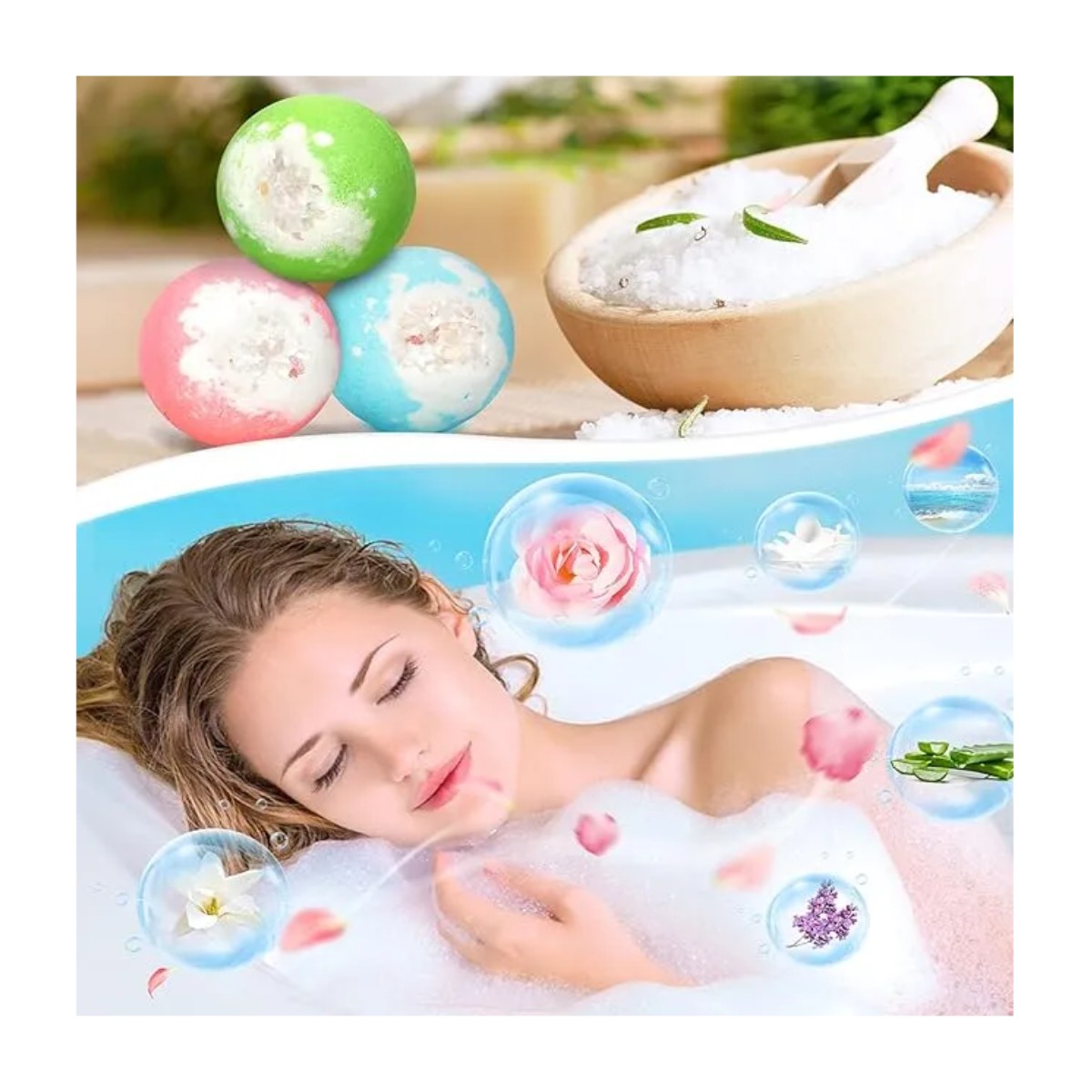 Bombas De Ba&ntilde;o Luminosas Con Aceites Esenciales image number null