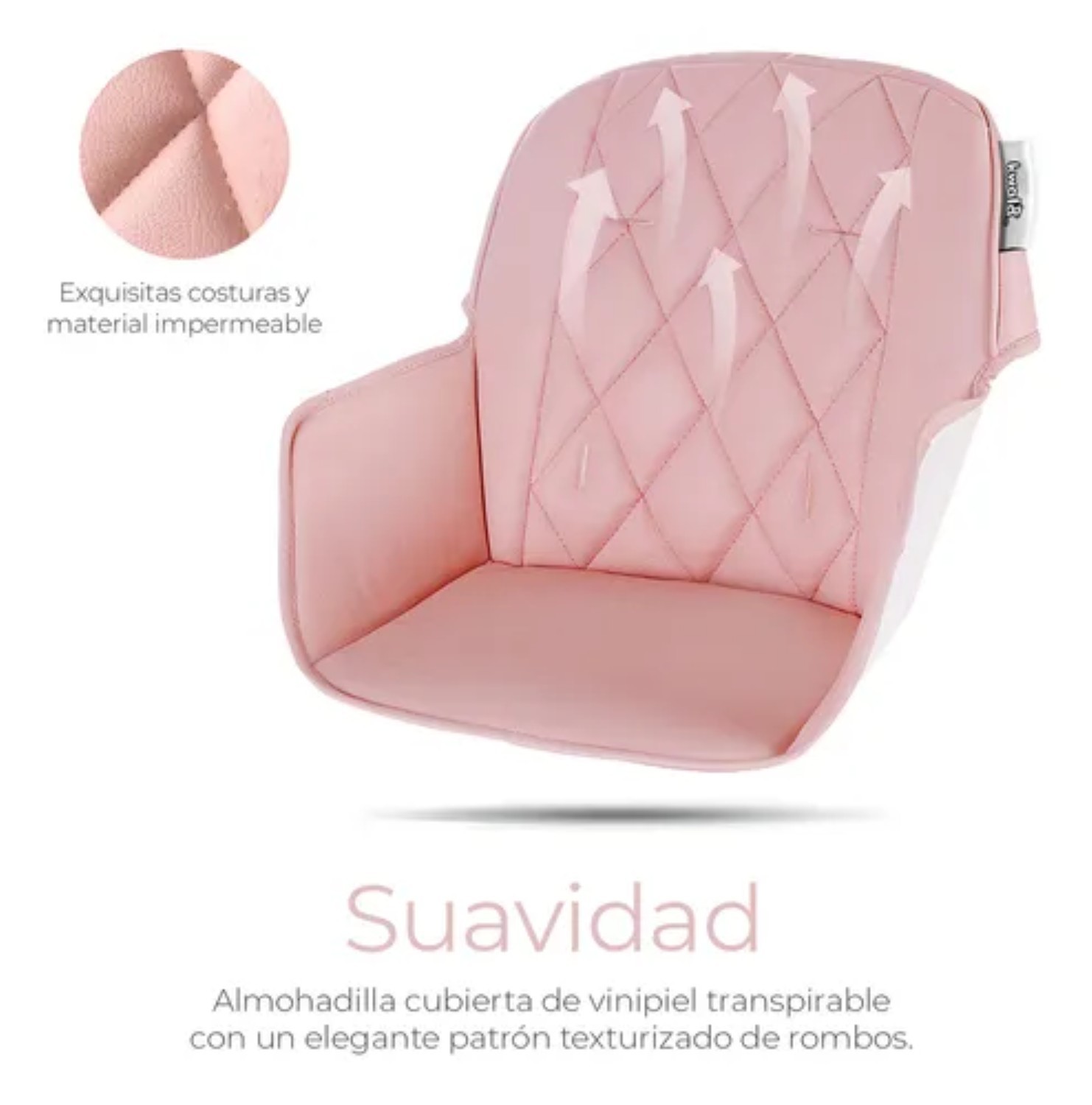 Silla alta para beb&eacute; periquera 4 en 1 Rosa image number null