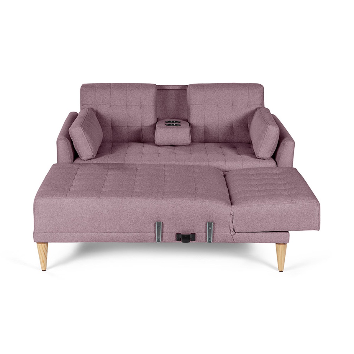 Sala Modular Makora Carlton con Memory Foam, Color Palo de Rosa Respaldo Reclinable de 3 Posiciones image number null