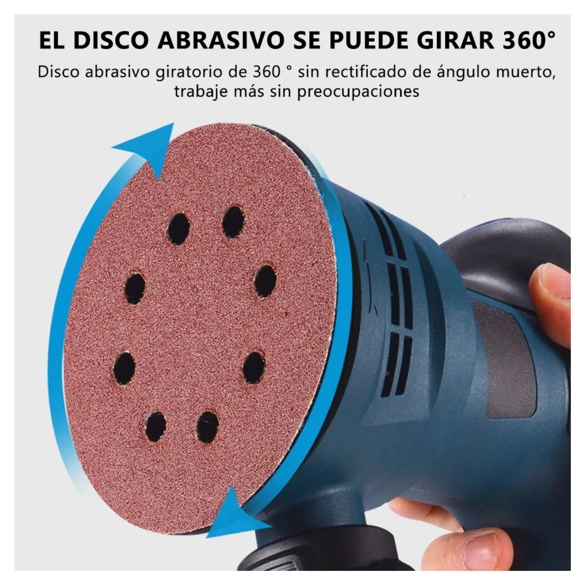 Lijadora Roto Orbital 300w 6 Variaciones De Velocidad 5 Lija, Azul image number null