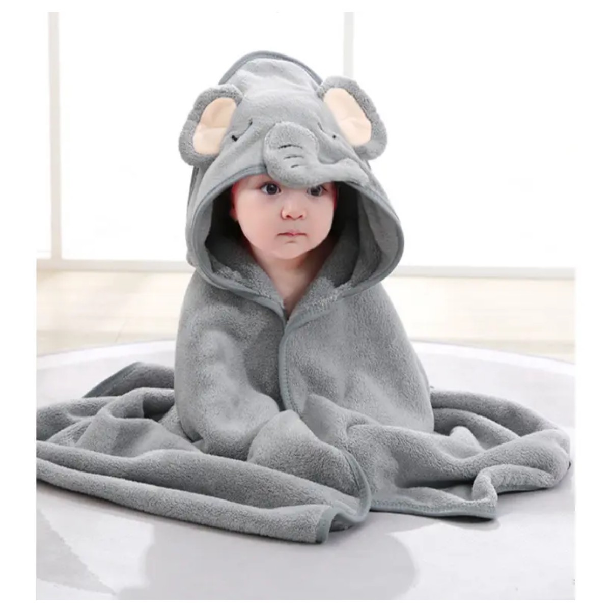 Toalla De Ba&ntilde;o Beb&eacute; Con Capucha Animales Manta Suave image number null