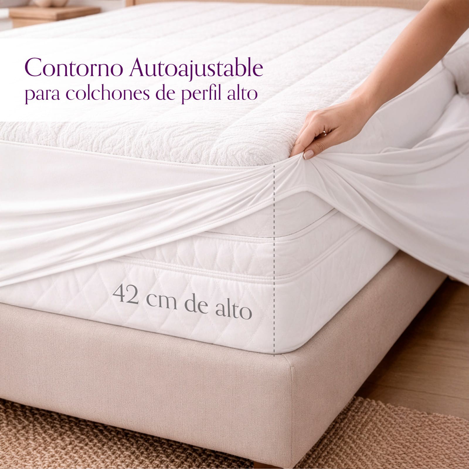 Protector de Colch&oacute;n Queen Size Spring Air Bamboo Infinite Impermeable image number null