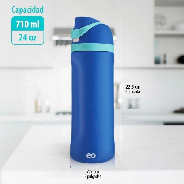 Termo Acero Inoxidable 710 Ml Vaso T&eacute;rmico Resistente Azul image number null