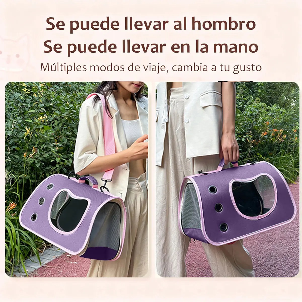 Mochila Plegable Transportadora Bolsa Mascotas Perro Gato Estilo 5 image number null