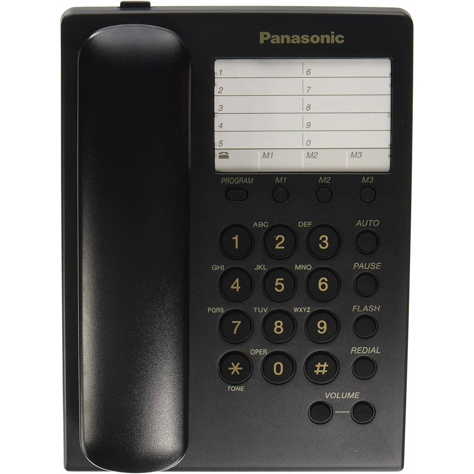 TELEFONO PANASONIC ALAMBRICO BASICO 13 MEMORIAS NEGRO(KX-TS550MEB) image number null