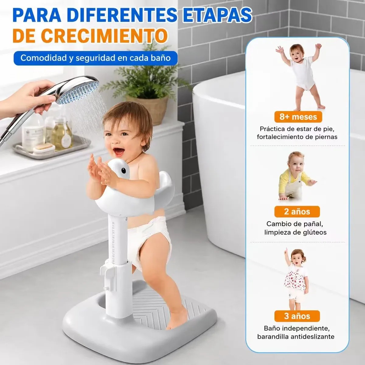 Soporte De Ba&ntilde;o Para Beb&eacute;, Soporte De Ducha Para Reci&eacute;n image number null