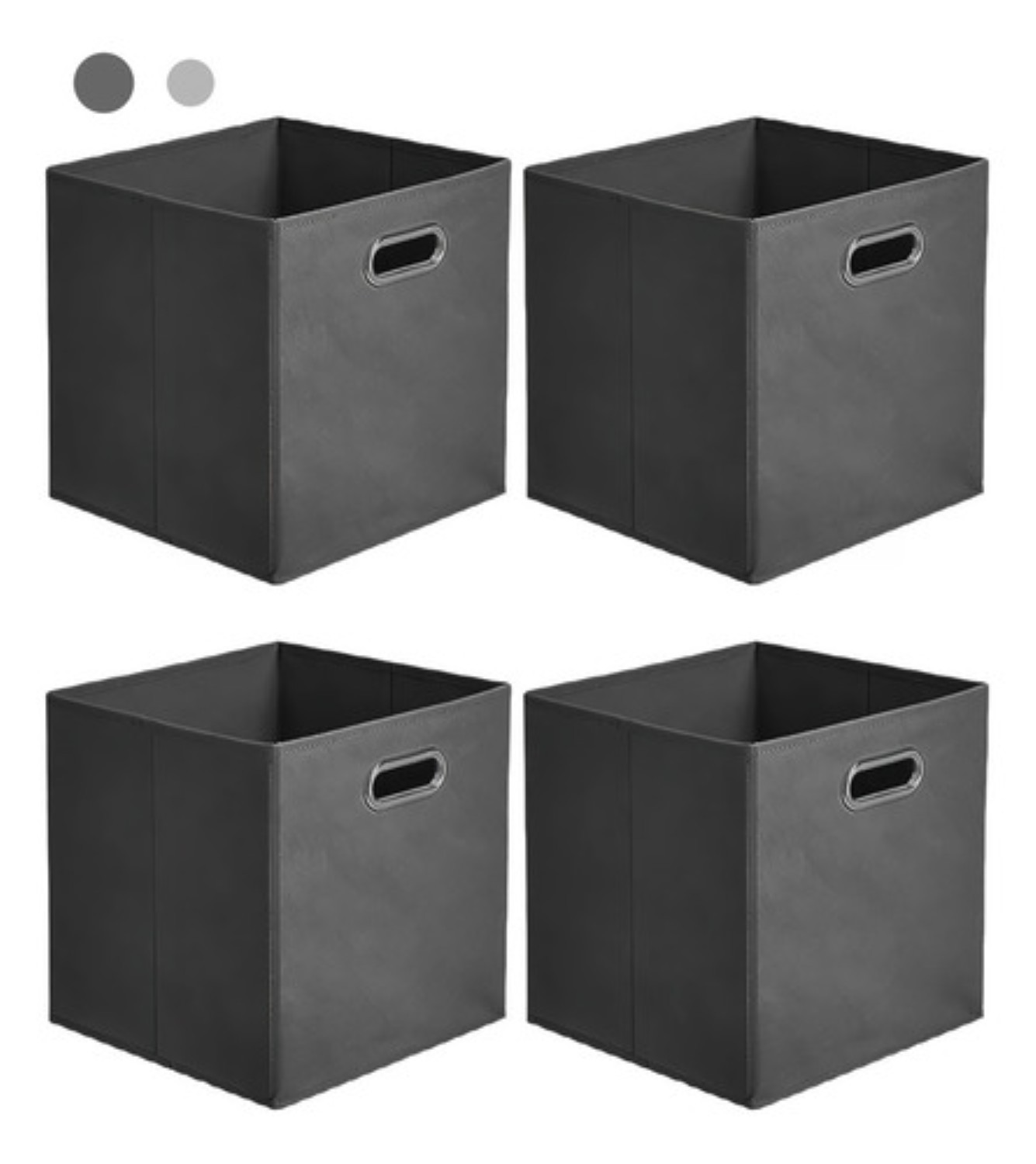 4 Caja Organizador Almacenamiento Hogar Trabajo Plegable NEGRAS image number null