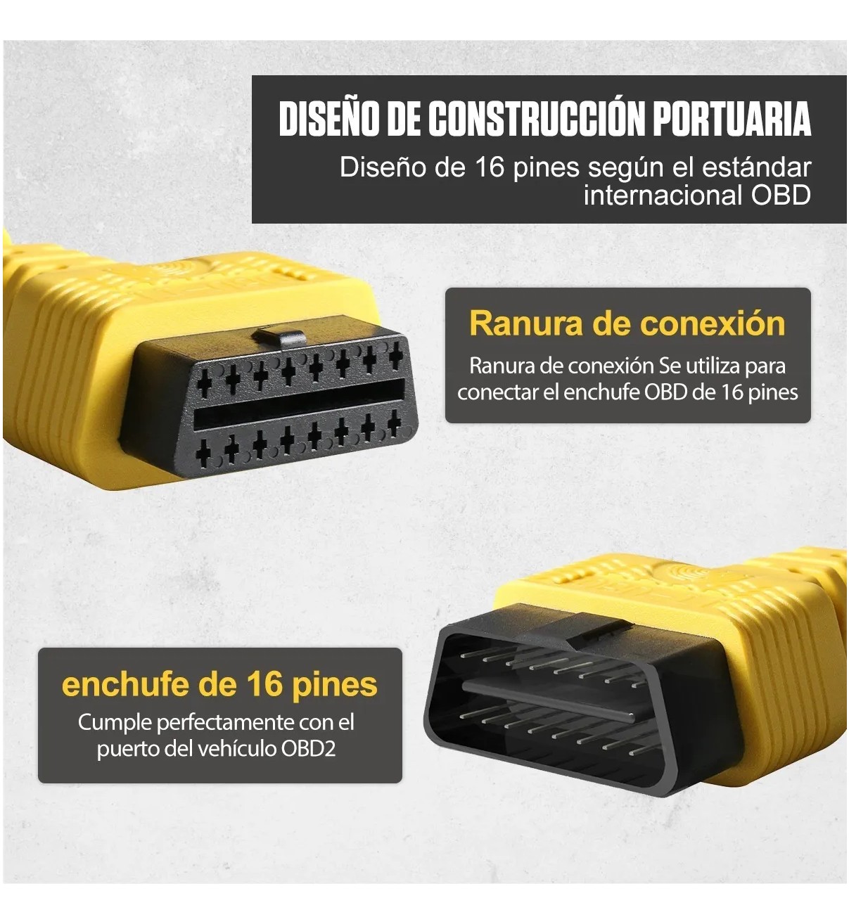 Cable De Extensi&oacute;n De 16 Pines Y Conectores Malubero Amarillo image number null