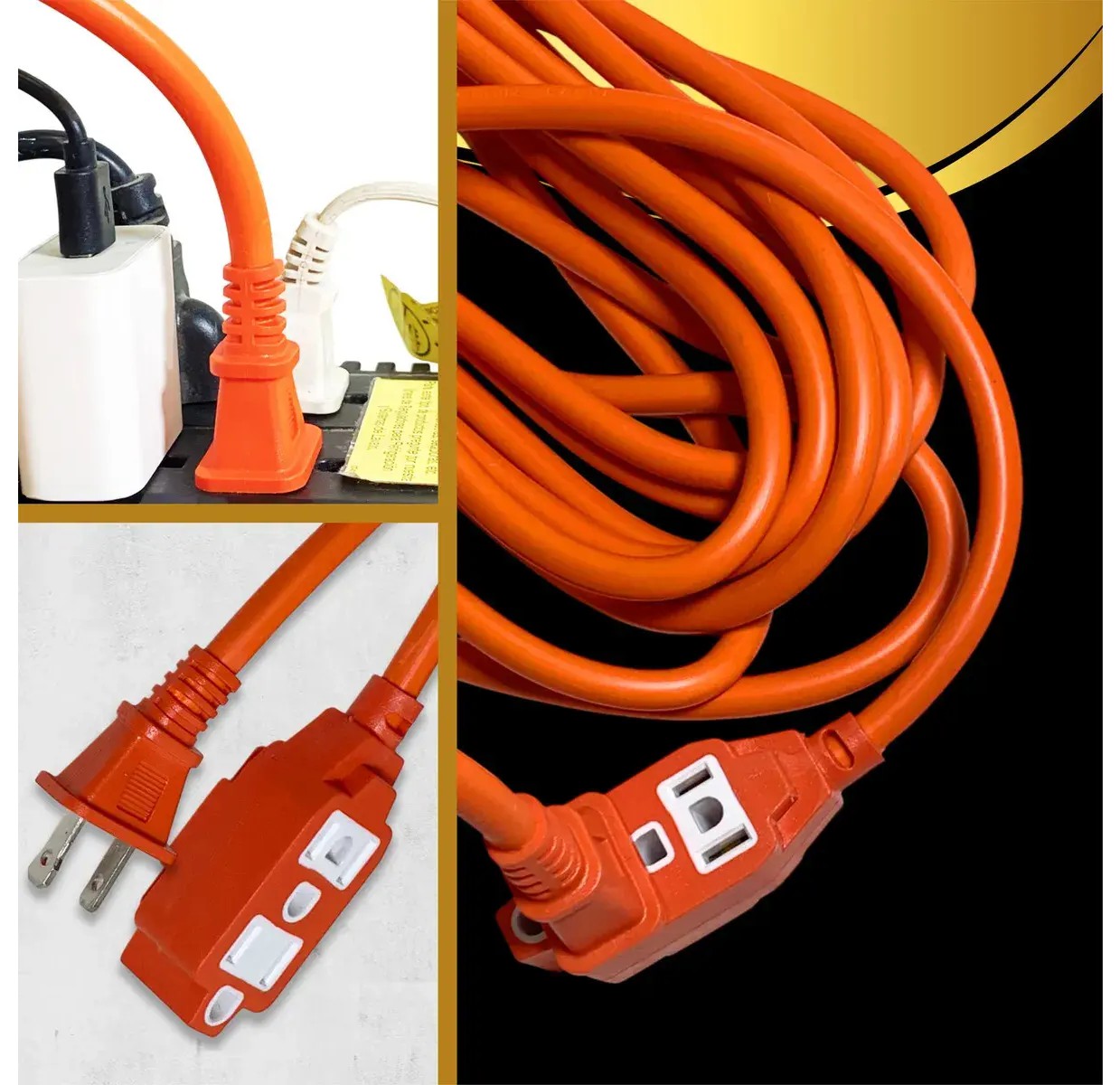 Extensi&oacute;n El&eacute;ctrica Uso Rudo Multicontactos 25 Metros 15a image number null