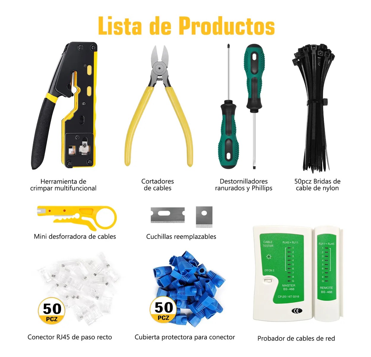 Kit De Pinzas Ponchadora De Cable Crimpadora image number null