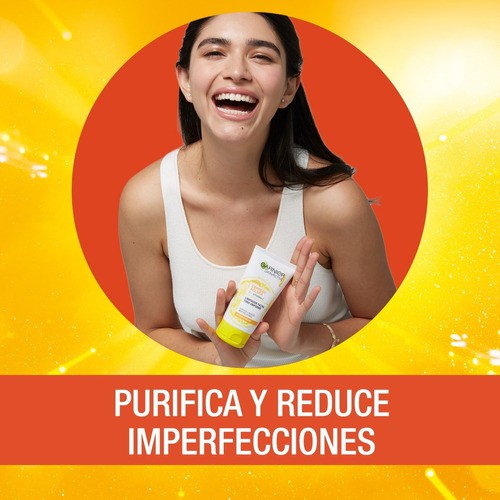 Garnier Skin Active Limpiador Facial Express Aclara Anti Manchas Vitamina C Piel Mixta 150 mL. image number null