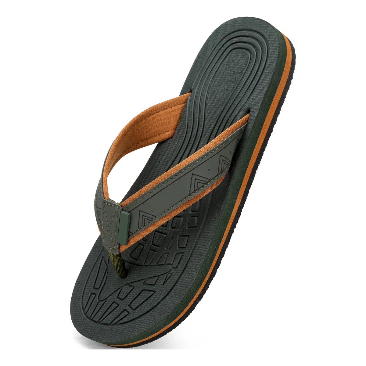 Chanclas Sandalias Hombre Casual Pata De Gallo Color Olivo Talla 25 image number null