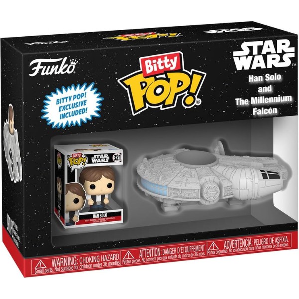 Funko Pop Bitty Ride Han Solo con Halc&oacute;n Milenario Star Wars Figura Mini Coleccionable Veh&iacute;culo Original image number null