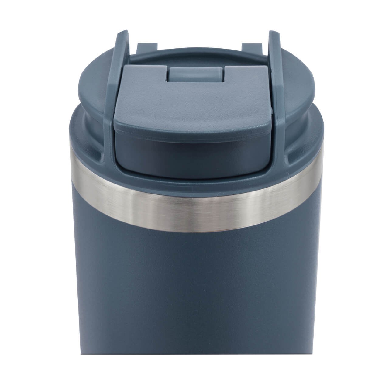 Vaso t&eacute;rmico de acero inoxidable con tapa rosca y agarradera, 550 ml, B28906121, gris azulado oscuro mate image number null