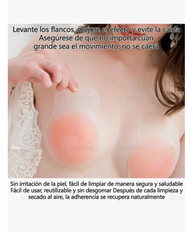 3 Pares Cubre Pezon Pezonera Silicon Adherible Levanta Busto image number null