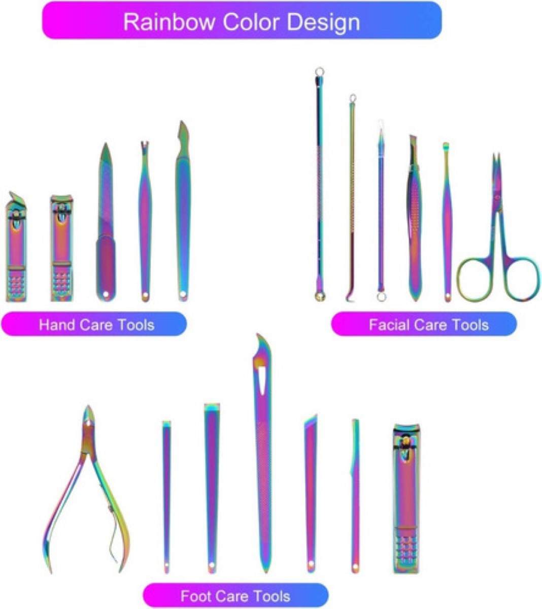 Manicura Y Pedicura Pedicure Profesional U&ntilde;as Juego 18 Pcs TORNAZOL. image number null