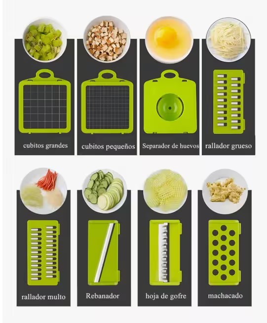 Kit De Picador De Verduras Rallador 20 In 1 Con Cesta image number null