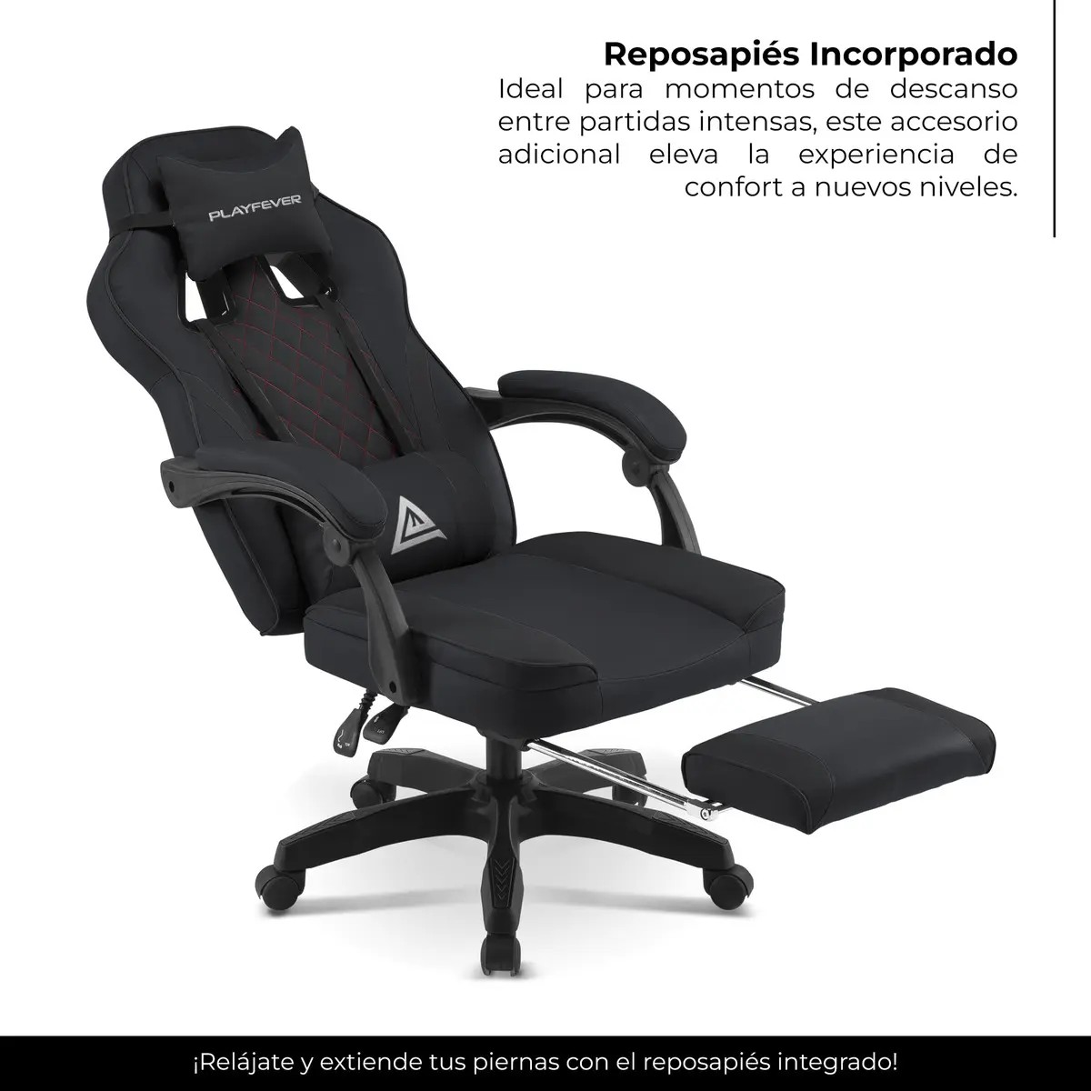 Silla Gamer Omega Escritorio Ergonomica Reclinable Color Negro Material Del Tapizado Cuero Sint&eacute;tico image number null