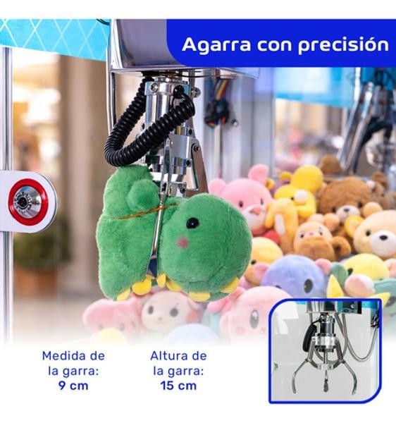 Mini Maquina Garra Peluche Mini Doll Caza Luz Sonido Azul Audiotek image number null