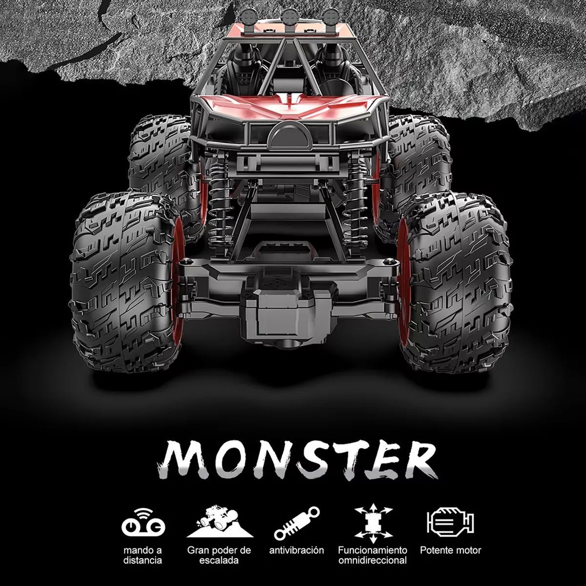 Carros Control Remoto Escalada Juguetes Para Ni&ntilde;os + 2 Pilas color NEGRO. image number null