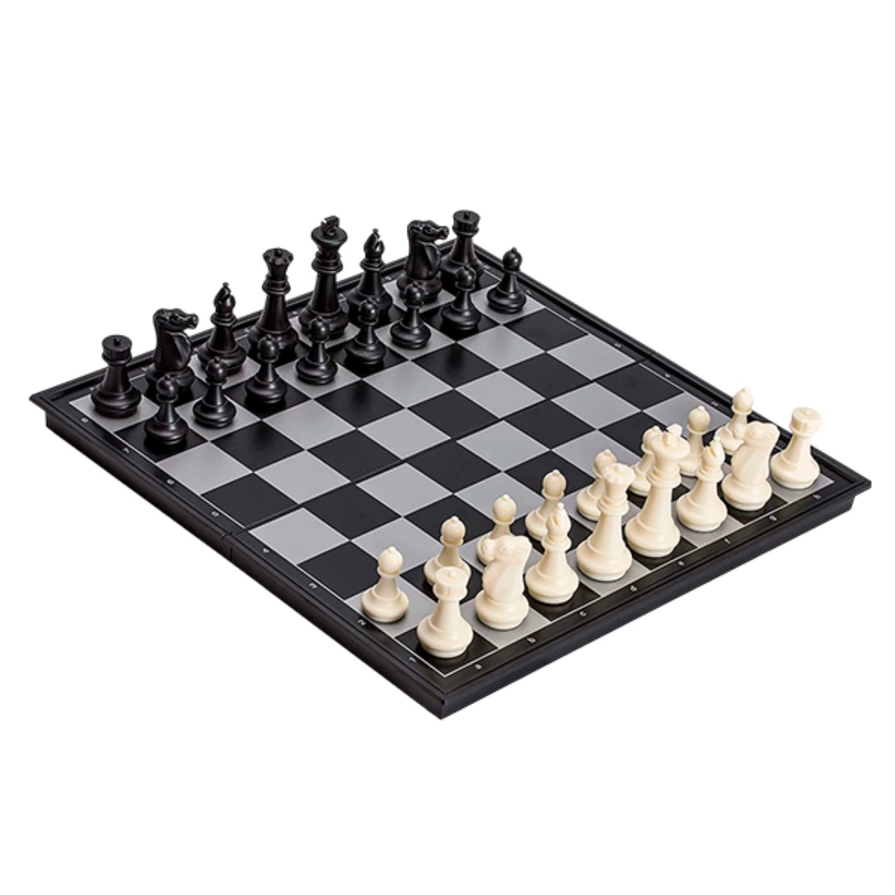 Ajedrez Profesional Magn&eacute;tico con Tablero Plegable Blanco y Negro Bluelander image number null