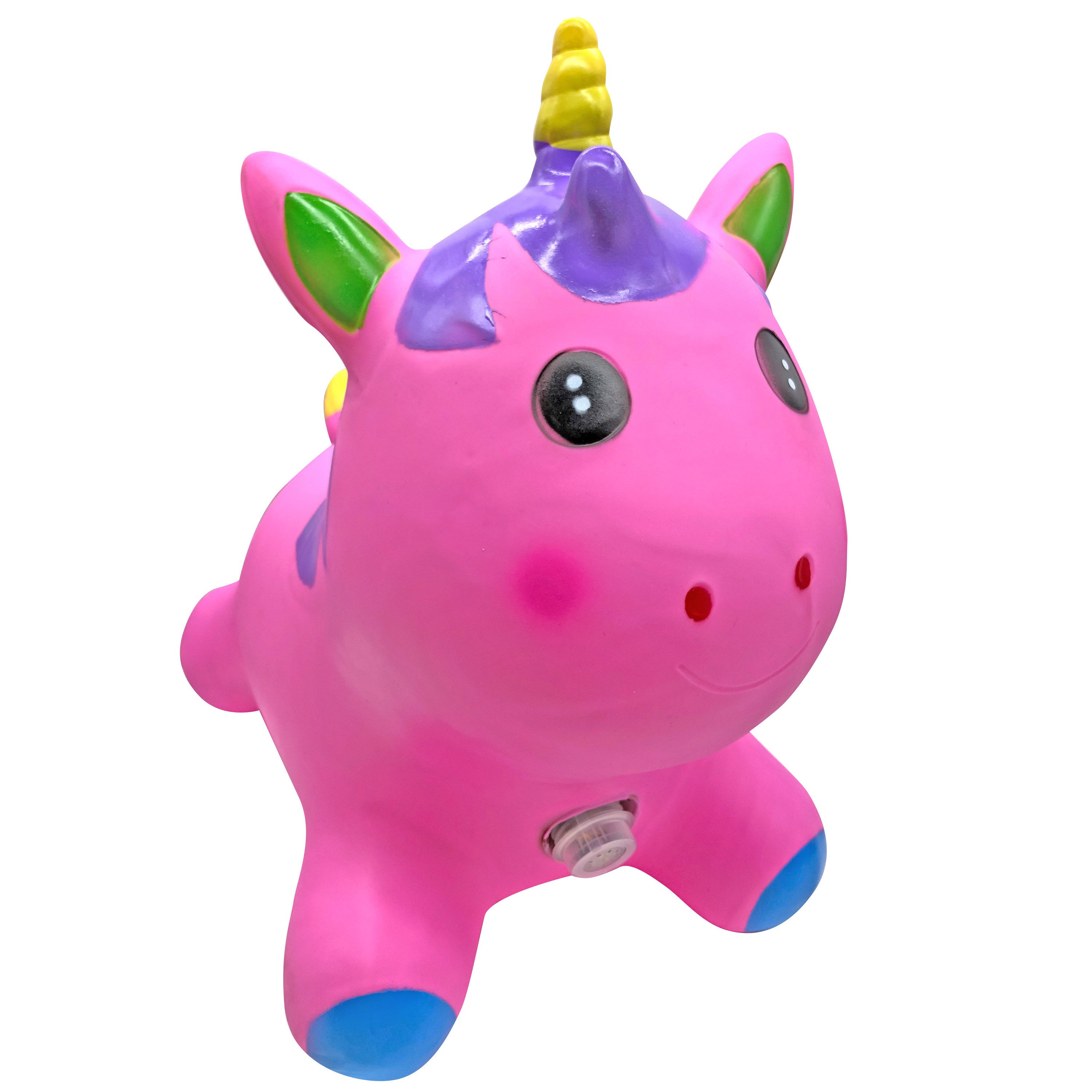 Brincolin Montable Inflable Musical Ni&ntilde;os Unicornio Ecobaby Original image number null