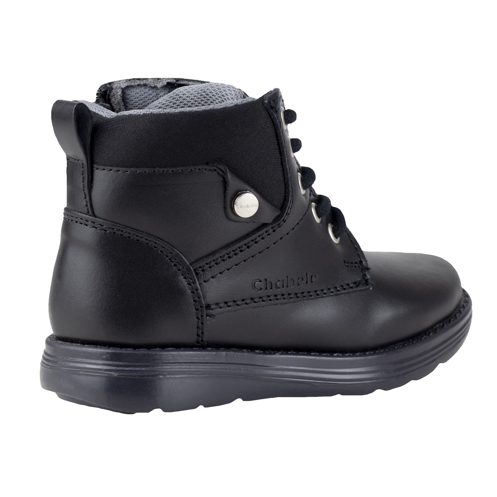 Bota Escolar Chabelo Ni&ntilde;o C192-a Piel Negro 15-21.5 image number null
