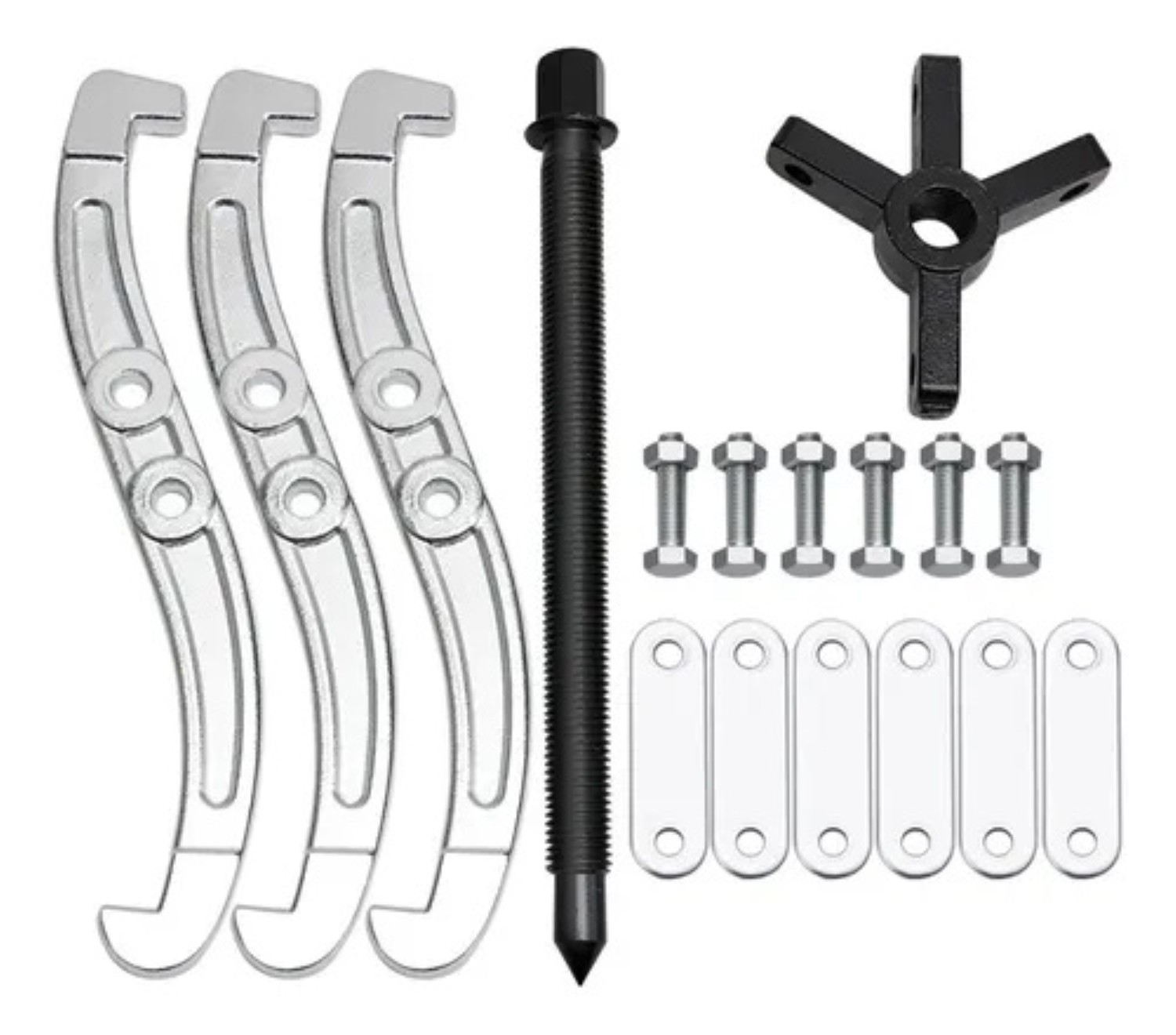 6 Pulgadas Extractor De Poleas Con 3 Brazos Reversible Plata image number null