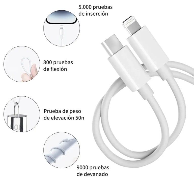 7kit Cargador 20w Inal&aacute;mbrico 5000 auricular Para Iphone image number null