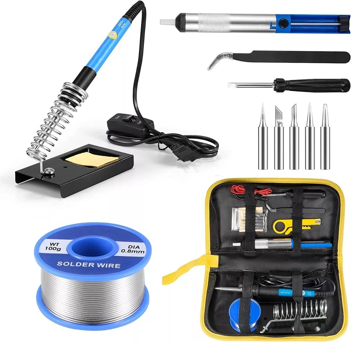 Kit De Soldador Temperatura Ajustable 100g Alambre De Esta&ntilde;o image number null