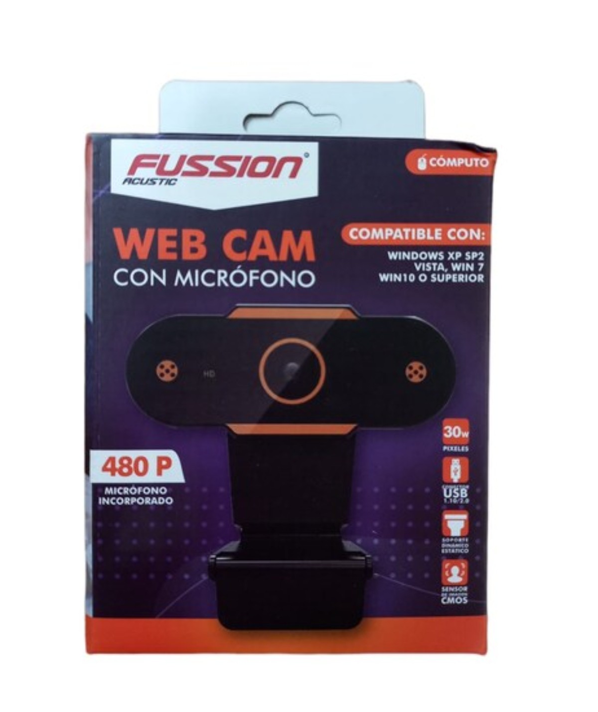 C&aacute;mara Web Cam Fussion CAM-06 C/ Micr&oacute;fono 480P ENDY2 image number null