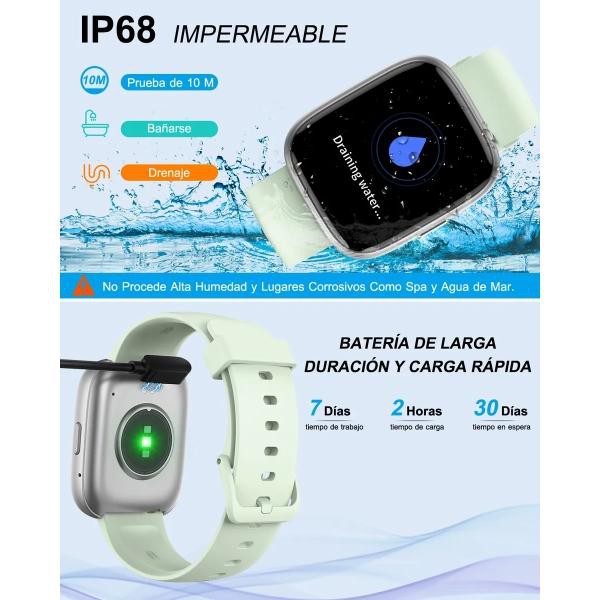 Reloj Inteligente Smartwatch Para Alexa Verde Llamadas Bluetooth image number null
