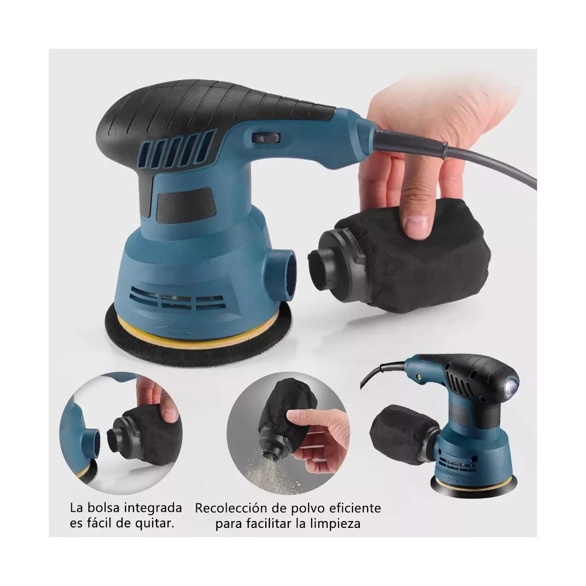 Lijadora de disco GMLQ HTS-9-2507 azul marino 300W 110V-220V . image number null