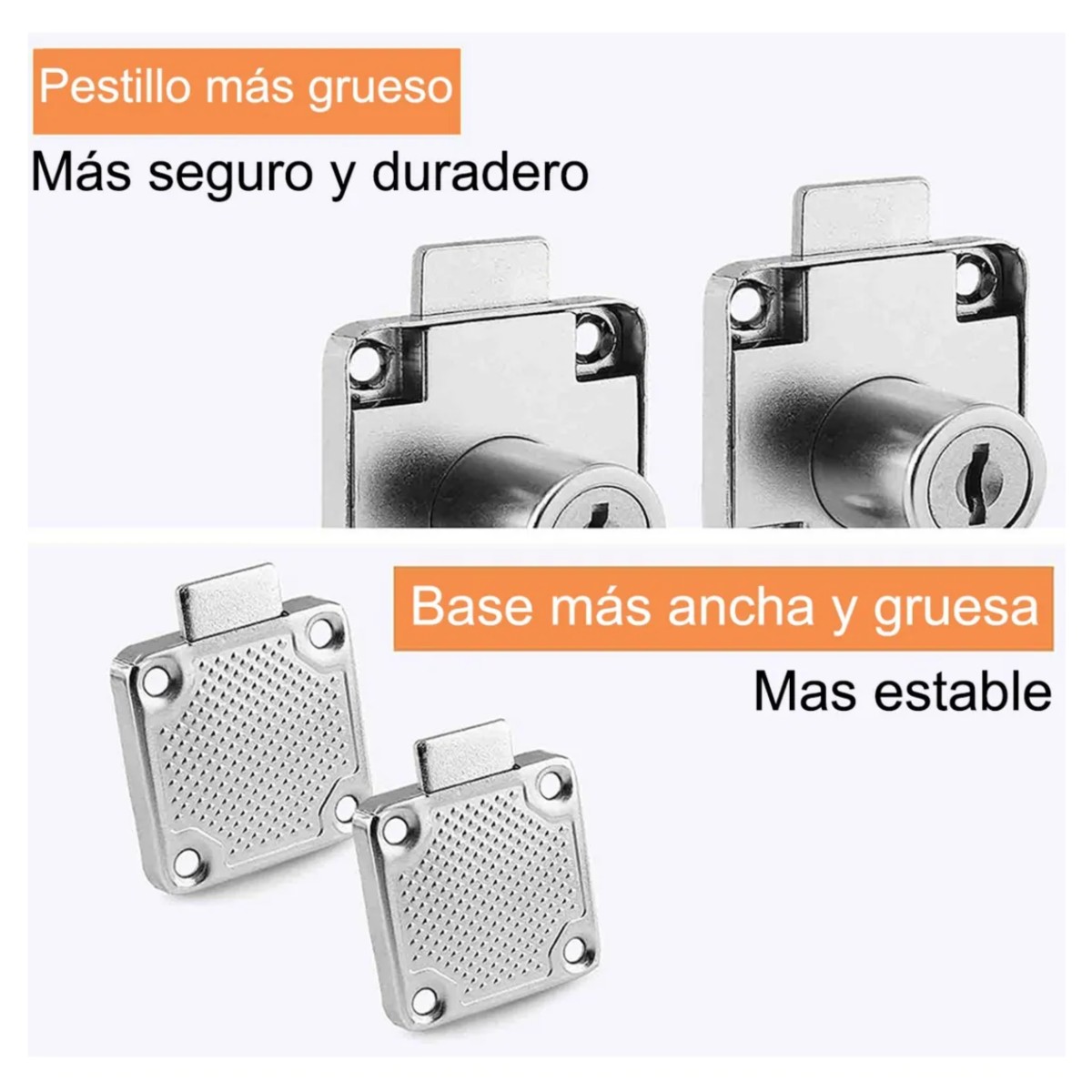 Set 12pcs Cerradura Chapa Para Muebles Cajones Closet Con Llaves Plata image number null